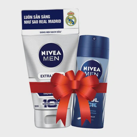 Sữa rửa mặt sáng da & kiểm soát nhờn Nivea (100g) + Tặng kèm xịt khử mùi Nivea Cool Kick (50ml)