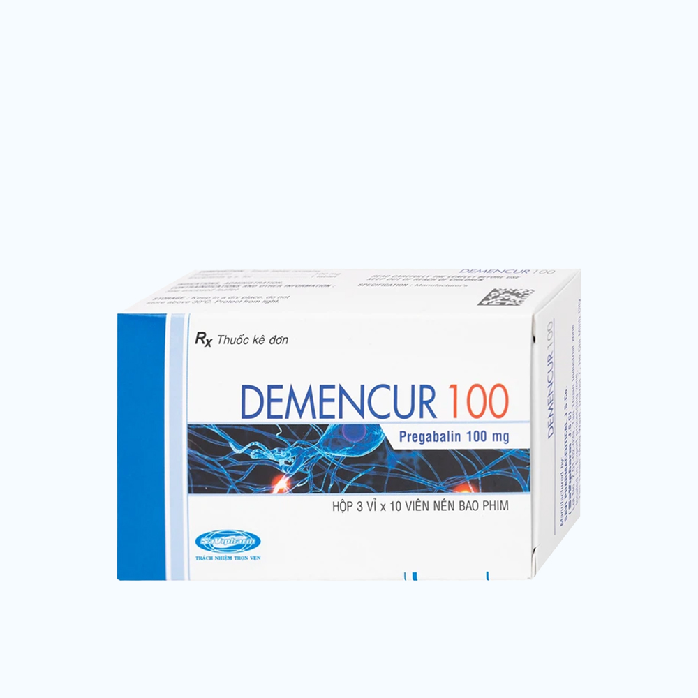 Demencur 100mg Savipharm (Hộp 3 vỉ x 10 viên)