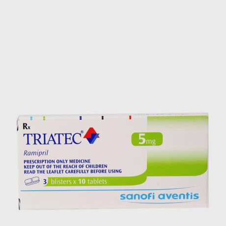 Viên nén Triatec 5mg điều trị tăng huyết áp, suy tim (3 vỉ x 10 viên)