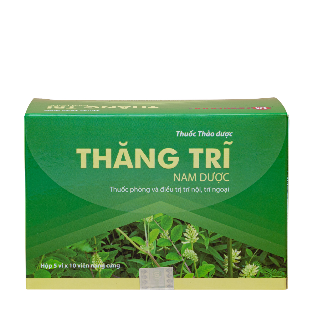 Viên nang cứng Thăng Trĩ Nam Dược phòng và điều trị trĩ nội, trĩ ngoại (5 vỉ x 10 viên)