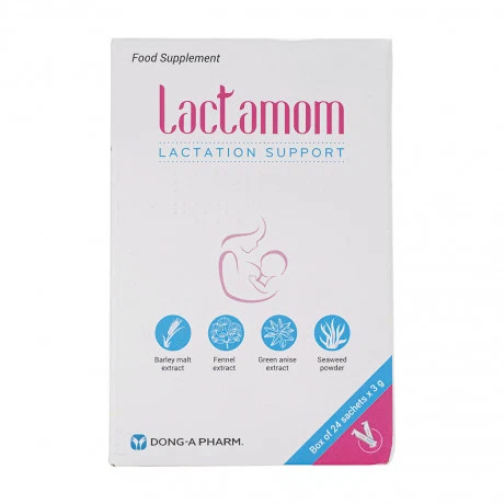 Cốm lợi sữa dành cho phụ nữ trong cho con bú Lactamom (Hộp 24 gói)